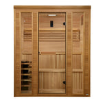 Golden Designs 2025 "Engelberg Edition" 4 - 6 Person Traditional Steam Sauna (GDI-7060-01) - Pacific Premium Clear Cedar GDI-7060-01