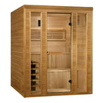 Golden Designs 2025 "Engelberg Edition" 4 - 6 Person Traditional Steam Sauna (GDI-7060-01) - Pacific Premium Clear Cedar GDI-7060-01