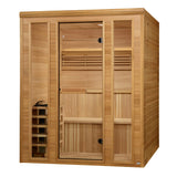 Golden Designs 2025 "Engelberg Edition" 4 - 6 Person Traditional Steam Sauna (GDI-7060-01) - Pacific Premium Clear Cedar GDI-7060-01