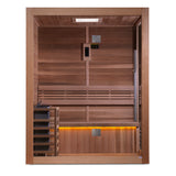 Golden Designs "Hanko Edition" 2 Person Indoor Traditional Sauna (GDI-7202-01) - Canadian Red Cedar Interior