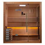 Golden Designs "Forssa Edition" 3 Person Indoor Traditional Sauna (GDI-7203-01) - Canadian Red Cedar Interior