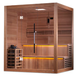 Golden Designs "Kuusamo Edition" 6 Person Indoor Traditional Sauna (GDI-7206-01) - Canadian Red Cedar Interior