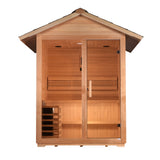 Golden Designs "Arlberg" 3 Person Traditional Outdoor Sauna -  Canadian Hemlock GDI-8103-01
