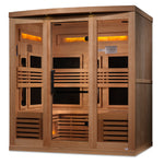 Golden Designs 6-Person Full Spectrum PureTech™ Near Zero EMF FAR Infrared Sauna with Himalayan Salt Bar (Canadian Hemlock) GDI-8260-01