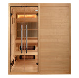 Golden Designs 2025 Toledo 6 Per Hybrid Sauna (Indoor). Full Spectrum and Harvia Traditional Stove GDI-8360-01