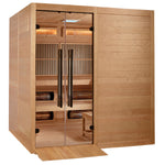 Golden Designs 2025 Toledo 6 Per Hybrid Sauna (Indoor). Full Spectrum and Harvia Traditional Stove GDI-8360-01