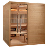 Golden Designs 2025 Toledo 6 Per Hybrid Sauna (Indoor). Full Spectrum and Harvia Traditional Stove GDI-8360-01