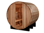 Golden Designs "St. Moritz" 2 Person Barrel Traditional Outdoor Sauna -  Pacific Cedar B002-01