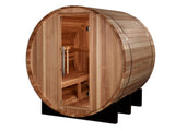 Golden Designs "St. Moritz" 2 Person Barrel Traditional Outdoor Sauna -  Pacific Cedar B002-01