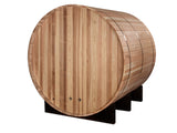 Golden Designs "Arosa" 4 Person Barrel Traditional Sauna -  Pacific Cedar B004-01