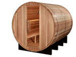 Golden Designs "Klosters" 6 Person Barrel Traditional Outdoor Sauna -  Pacific Cedar B006-01